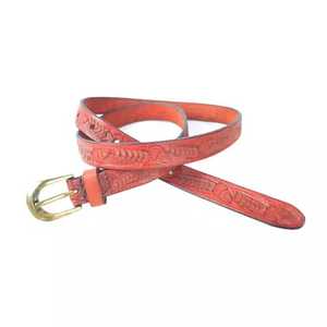 เข็มขัดคาดเอวหนังวัวแท้สำหรับผู้หญิงทำด้วยมือคุณภาพระดับพรีเมียมปรับความยาวได้ทันสมัย - Product Image 1