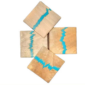 Rose Wood and Resin Tea <b>Coaster</b> Set/resin and Wooden <b>Coasters</b> Manufacture/acacia Wood Pallet <b>Coasters</b> Made of Round Resin Wood - Product Image 1