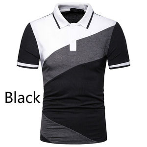 Polo décontracté à manches courtes pour hommes, T-Shirt de couleur avec coutures, T-Shirt Polo ample pour hommes, Offre Spéciale - Product Image 3