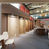 Porte en acier sur mesure, fabrication Dewoo, moderne, WPC stratifié, imperméable, finition PVC, manuel pour propriétés - Product Image 5