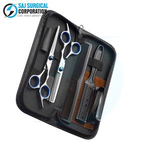 ชุดช่างตัดผม5ชิ้นแนววินเทจแบบพรีเมี่ยมสไตล์เยอรมันกรรไกรผอมบางหวีสแตนเลสแบบหรูหราตัดแต่งขนด้วยมือ - Product Image 2