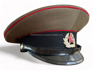 Casquettes d'officier uniformes personnalisées avec visière brodée dorée Casquettes d'officier personnalisées du Pakistan - Product Image 2