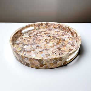 Bandeja con incrustaciones de nácar de Vietnam de alta calidad, bandeja decorativa hecha a mano para servir, respetuosa con el medio ambiente para interiores, SM2044 - Product Image 2
