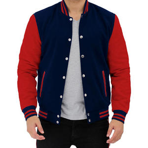 Chaqueta Letterman para hombre con letras iniciales bordadas Chaqueta Varsity para hombre con estilo de béisbol de bloque de color Retro - Product Image 2