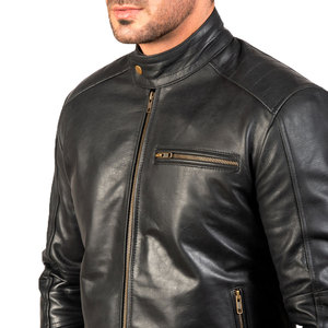 Veste pour hommes Printemps et automne Nouvelle entreprise Belle veste en cuir Moto Veste en cuir pour hommes - Product Image 6