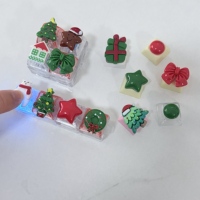 Christmas Mechanical Keyboard Clicker Fidget Toy Holiday Artisan Keycap Keychain Office Stress Relief Stocking Stuffers