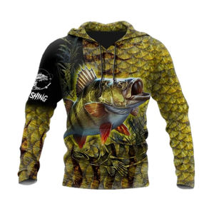 Jersey de pesca de manga larga para hombre de moda 2025, sudaderas con capucha de verano de poliéster 100% transpirables con características de sublimación de secado rápido y DTF - Product Image 1