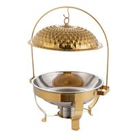 Chauffe-Plats de Luxe Moderne en Cuivre pour Buffet, avec Circulation d'Eau Chaude, Réchaud Alimentaire, Étagères Réglables, Personnalisable, Écoénergétique
