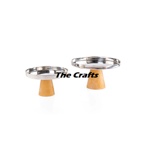 Ensemble de 2 supports à gâteaux de dernière génération en acier et résine, pour gâteaux et chocolats, pour la maison et l'hôtel - Product Image 3