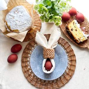 Napperons en jonc de mer de haute qualité tressé variété de tailles décorations de table personnalisées pour noël faites à la main du Vietnam - Product Image 2