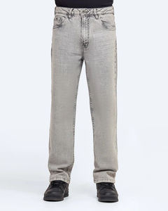 Pantalon en jean droit décontracté pour homme, style streetwear personnalisé, 100% coton, méthode de tissage tricotée pour les vêtements de sport - Product Image 1