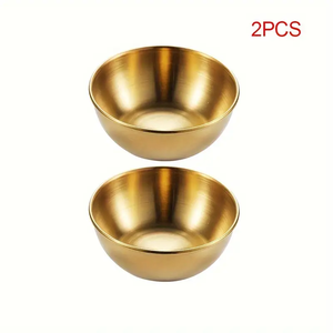Household Items Kitchen Dishes & <b>Plates</b> Hot Selling Stainless Steel Bowl Set with Spoons <b>Metal</b> Ice Cream Bowl Instant Traders - Product Image 5