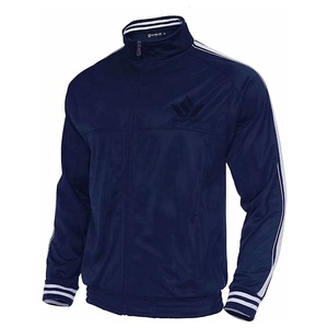 Conjunto Deportivo Azul Marino para Hombre con Chaqueta de Cuello Alto y Pantalones Jogger con Bolsillos Laterales, Transpirable, de Poliéster - Product Image 3