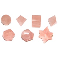 Ensemble de 5 Solides Platoniques en Agate de Haute Qualité, Géométrie Sacrée, Feng Shui, Pierres des Chakras, Faits à la Main, Métaphysique