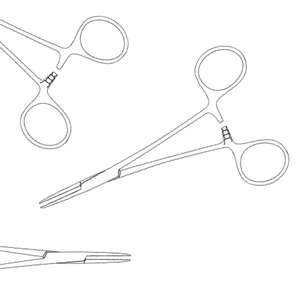 Micro Halstead Mosquito Forceps 100mm recto, 1-2 dientes, abrazadera hemostática, patrón estándar, junta de caja, instrumento quirúrgico, - Product Image 1