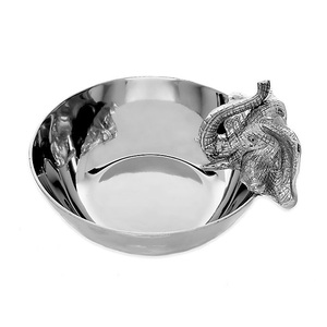 Cuencos para servir de acero para comida, cuencos para servir ensaladas con acabado plateado de forma redonda, cuencos para servir para fiestas están disponibles para la venta - Product Image 6