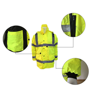 Veste de sécurité haute visibilité réfléchissante pour hommes en gros, respirante, sweat-shirt de travail, vêtements de travail, classe 2 ANSI, sécurité routière - Product Image 5