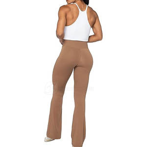 Pantalon évasé 100% coton grande taille pour femmes-Respirant taille moyenne avant plat Style décontracté pour les entraînements d'hiver en plein air Utilisation quotidienne - Product Image 5