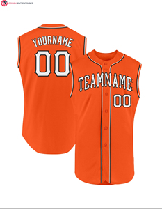 เสื้อกั๊กมีกระดุมเต็ม100% ผ้าโพลีเอสเตอร์ผ้าตาข่ายแห้งเร็วเสื้อเจอร์ซีย์เสื้อเบสบอลสำหรับวัยรุ่นแขนกุดสีขาว - Product Image 1