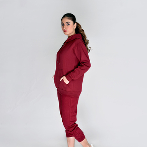 Conjunto Deportivo de Dos Piezas con Capucha para Mujer, Personalizado con Logotipo, para Otoño e Invierno, de Forro Polar, para Correr, Ropa Deportiva, Conjunto de Sudadera, Ropa de Entrenamiento Estampada - Product Image 4