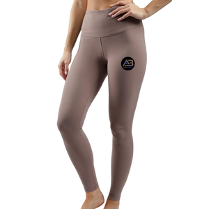 Mallas de Yoga de algodón/bambú transpirables de cintura media para mujer, estampado personalizado, estilo informal sólido, MOQ bajo, ropa deportiva de realce de talla grande - Product Image 6