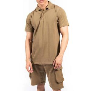 Ensembles de vêtements grande taille pour hommes, polo, t-shirt et short, vêtements de sport deux pièces, ensemble jumeau en coton respirant pour hommes, été - Product Image 1
