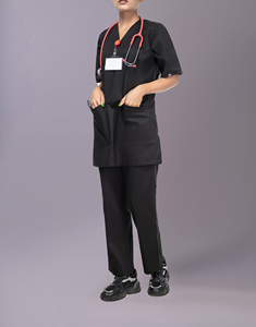 Uniformes de hospital, uniforme médico de enfermería, uniforme de manga corta, camisetas elásticas, pantalones, uniformes, conjuntos de enfermera para mujer - Product Image 4