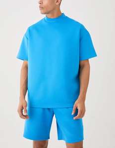 Conjunto de Camisa y Pantalones Cortos Bordados de Estilo Gótico para Hombre, con Estampado Digital Vintage, Cintura Elástica Antiarrugas - Product Image 3