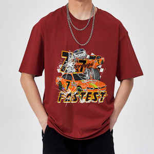 Camiseta de algodón estampada 100% de alta calidad para hombre DTG personalizada de gran tamaño Vintage de manga larga de punto de longitud larga lavada-Venta al por mayor - Product Image 1