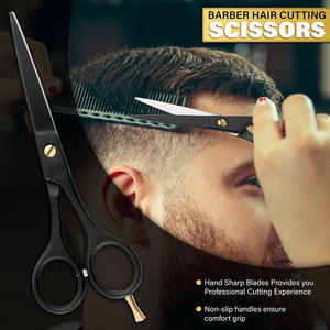 Ciseaux de coiffure professionnels 6,5 pouces en acier inoxydable à haute teneur en carbone de qualité supérieure, pour gauchers, design ergonomique, coupe de cheveux - Product Image 4