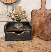 Boîte à clés artisanale, style ferme primitive, décor rustique peint à la main