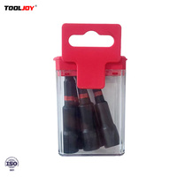 TOOLJOY Jeu de douilles à cliquet magnétiques à code couleur, tige hexagonale de 1/4 pouce, phosphate noir, qualité industrielle, OEM, acier CRV