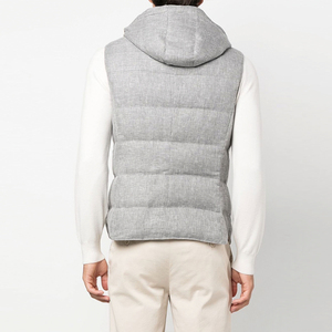 Chaleco de Invierno para Hombre, Oferta, Nuevo Estilo, Chaqueta Acolchada Gruesa Súper Cálida, Transpirable, Cortavientos, con Logotipo, Sin Mangas - Product Image 3