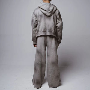 Chándal lavado con ácido 2025 en línea para hombre, fabricante Vintage Sun Faded Pigment Washed Hoodie & Sweatpants, chándal para hombre - Product Image 4