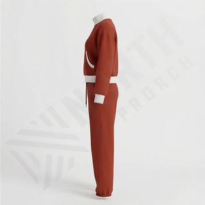 Ropa Casual con Logotipo Personalizado, Venta de Fábrica, Chándal de Invierno Personalizado para Mujer, Alta Calidad, 100% Algodón, Transpirable, Conjunto de Dos Piezas - Product Image 3