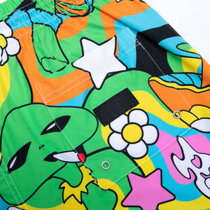 Short de plage personnalisé de haute qualité grande taille pour hommes planche d'été en coton à séchage rapide toile imprimée de style rue écologique - Product Image 4