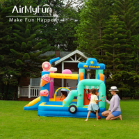 Château gonflable pliable durable avec toboggan pour enfants, idéal pour les fêtes, installation facile - Vente en gros usine