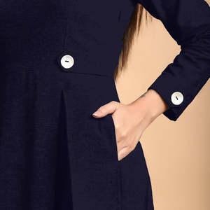 Boutique vente en gros 2025 été minimaliste tempérament col carré lâche plissé manches volantes décontracté longue robe pour femmes - Product Image 4