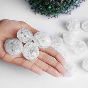 Pierres précieuses craquelées naturelles en quartz-Cristaux de guérison pour le Reiki et la méditation Quartz craquelé de haute qualité - Product Image 6