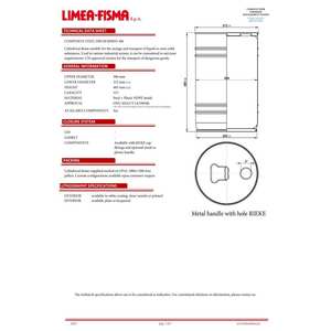 Tambor cilíndrico compuesto personalizable de la mejor calidad, 32 litros, diámetro 306 mm (acero + HDPE) con orificio y tapa de rosca de plástico - Product Image 2