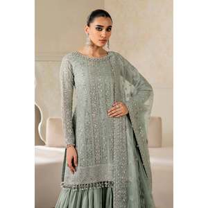 Elegant A-Line Mother of Bride Embroidered Chiffon <b>Dress</b> SF-4160 - Product Image 4