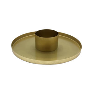 Portavelas de pilar de Metal de diseño único, recubierto de cobre para boda, fiesta, cena a la luz de las velas, pilar de vela de mesa personalizado - Product Image 3