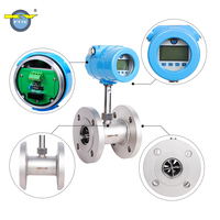 Medidor de Flujo Tipo Turbina de Acero Inoxidable con Pantalla Digital 4-20mA RS485 Modbus para Líquidos de Baja Viscosidad, Agua, Diésel