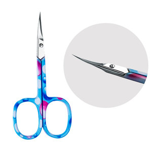 Ciseaux à ongles à lame pointue Outils à cuticules de haute qualité Ciseaux à ongles et à cuticules populaires durables Grandes poignées à boucle colorées - Product Image 6