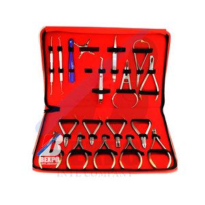 Kit de instrumentos de alicates de ortodoncia dental Manual de acero inoxidable de alta calidad de 18 piezas - Product Image 1