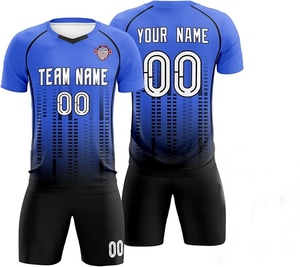 Camiseta de fútbol personalizada uniforme de práctica de fútbol impreso nombre Número Logo Conjunto de camiseta de fútbol pantalones cortos y camiseta - Product Image 1