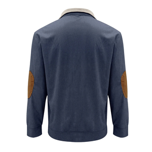 Spring And Autumn New <b>Men's</b> Stand Collar Coat Fashion Matching Color Pullover Hoodie Outdoor Casual Buttons - Product Image 2