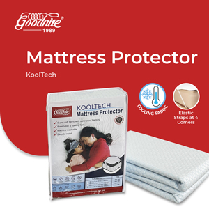 Goodnite ผ้าระบายความร้อนที่นอนป้องกันฝุ่น, ป้องกันไรฝุ่นกันน้ำนุ่มพิเศษทำจากมาเลเซียเดี่ยว/ซูเปอร์ห้องนอน - Product Image 5