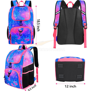 Sacs de basket-ball haute capacité sac à dos de sport porte-balle plusieurs poches compartiment à chaussures basket-ball football football - Product Image 5