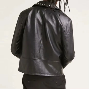 <b>Mens</b> New Fashion Style High Quality Studded <b>Faux</b> <b>Leather</b> <b>Jacket</b> - Product Image 6